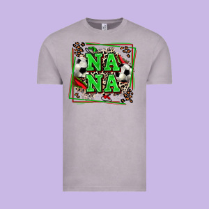 Soccer Nana With Leopard Vintage Tee Designed By Zillion Design Studio
