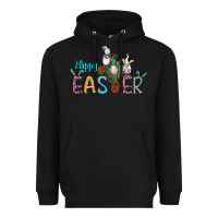 Black cross rabbit gnomes happy easter Heavyweight Hoodie - Jasminsmagicworld