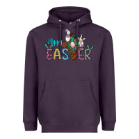 Plum cross rabbit gnomes happy easter Heavyweight Hoodie - Jasminsmagicworld