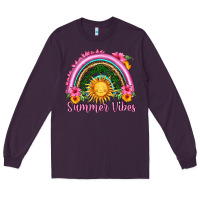 Plum summer vibes  rainbow Long Sleeve Tee - HRA Design Shop