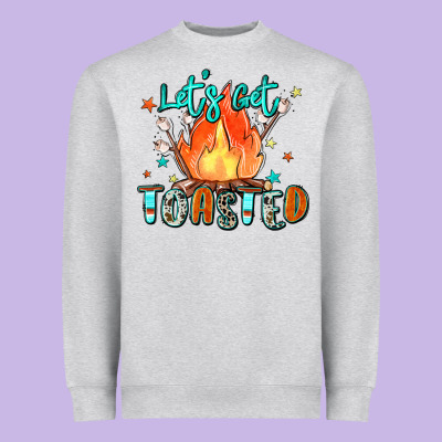 Let's Get Toasted Heavyweight Sweatshirt Designed By Zillion Design Studio