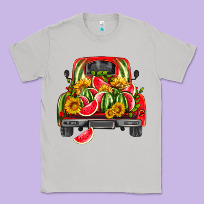 Watermelon And Truck Classic Tee Designed By Hra Design Shop