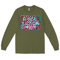 Army Green race track mom Long Sleeve Tee - AdoDesignShop