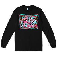 Black race track mom Long Sleeve Tee - AdoDesignShop