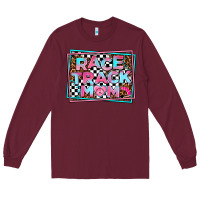 Burgundy race track mom Long Sleeve Tee - AdoDesignShop