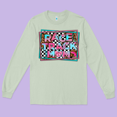 Race Track Mom Long Sleeve Tee Designed By Adodesignshop