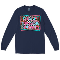 Navy race track mom Long Sleeve Tee - AdoDesignShop