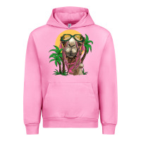 Fuchsia Pink camel with oasis Urban Hoodie - BarkalooDesign