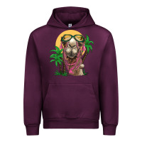 Mauve Wine camel with oasis Urban Hoodie - BarkalooDesign