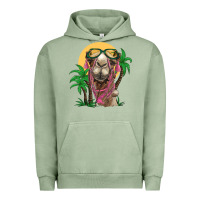 Pigment Oil Green camel with oasis Urban Hoodie - BarkalooDesign