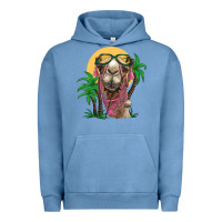 Pigment Pebble Blue camel with oasis Urban Hoodie - BarkalooDesign