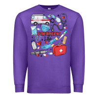 Purple can't talk right now doing paramedic stuff Premium Sweatshirt - MaliasSmallBusiness