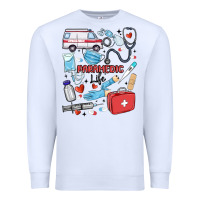 White can't talk right now doing paramedic stuff Premium Sweatshirt - MaliasSmallBusiness