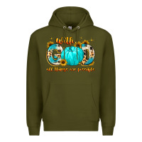 Army Green with god all things are possible  copy Premium Hoodie - MaliasSmallBusiness