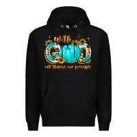 Black with god all things are possible  copy Premium Hoodie - MaliasSmallBusiness