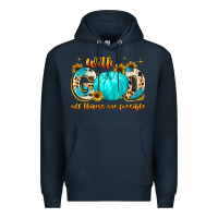 Navy with god all things are possible  copy Premium Hoodie - MaliasSmallBusiness