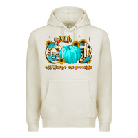 Oatmeal Heather with god all things are possible  copy Premium Hoodie - MaliasSmallBusiness
