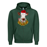 Sports Green calf sunflower christmas Zipper Hoodie - JahusDesignShop