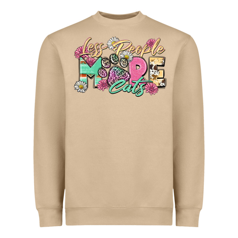 Less People More Cats Heavyweight Sweatshirt by Zillion Design Studio | Teevron