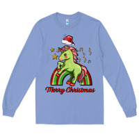 Colony Blue merry christmas unicorn Long Sleeve Tee - FaDigitalArtStudio