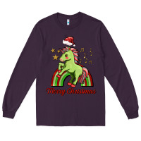 Plum merry christmas unicorn Long Sleeve Tee - FaDigitalArtStudio