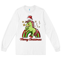 White merry christmas unicorn Long Sleeve Tee - FaDigitalArtStudio