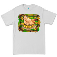 Dove Grey st patricks day farm chicken gold eggs leopard serape glitter Premium Tee - Artiststas