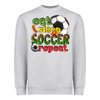 Heather Grey eat sleep soccer repeat Heavyweight Sweatshirt - texasbilliewilder