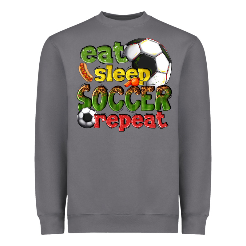 Eat Sleep Soccer Repeat Heavyweight Sweatshirt by texasbilliewilder | Teevron