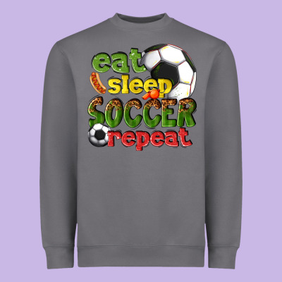 Heavyweight Sweatshirt eat sleep soccer repeat