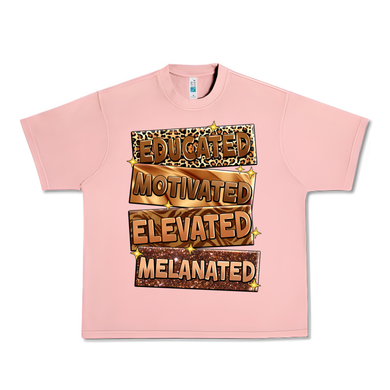 Educated Motivated Elevated Melanated Urban Heavy Tee by Zillion Design Studio | Teevron