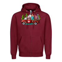 Burgundy rca nurse truck with cactus Zipper Hoodie - AdoDesignShop