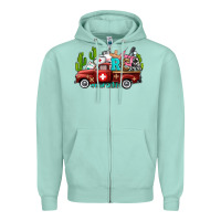 Seafoam rca nurse truck with cactus Zipper Hoodie - AdoDesignShop