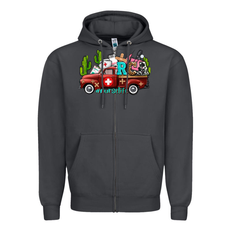 Rca Nurse Truck With Cactus Zipper Hoodie by AdoDesignShop | Teevron