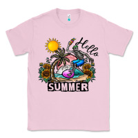 Bubblegum Pink hello summer Classic Tee - CowhideDigitalArt