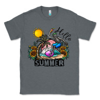 Charcoal Heather hello summer Classic Tee - CowhideDigitalArt