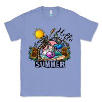 Colony Blue hello summer Classic Tee - CowhideDigitalArt