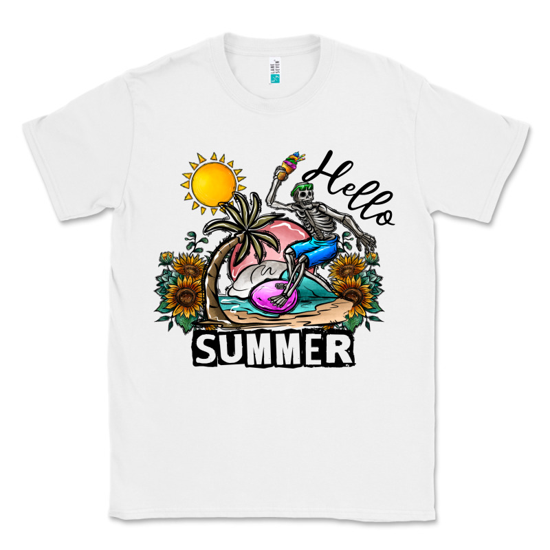 Hello Summer Classic Tee by CowhideDigitalArt | Teevron