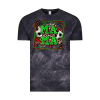 Cloud Black soccer mama with leopard Vintage Tee - Zillion Design Studio