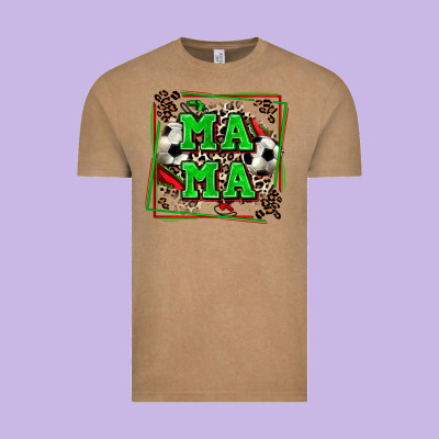 Soccer Mama With Leopard Vintage Tee Designed By Zillion Design Studio