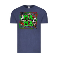 Vintage Denim soccer mama with leopard Vintage Tee - Zillion Design Studio