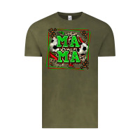 Vintage Olive soccer mama with leopard Vintage Tee - Zillion Design Studio