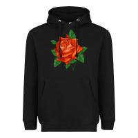 Black tropicana rose Heavyweight Hoodie - LillyAllenDesigns