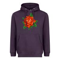 Plum tropicana rose Heavyweight Hoodie - LillyAllenDesigns
