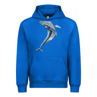 Cobalt humpback whale jumping Urban Hoodie - BarkalooDesign