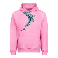 Fuchsia Pink humpback whale jumping Urban Hoodie - BarkalooDesign