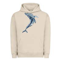 Pigment French Oak humpback whale jumping Urban Hoodie - BarkalooDesign
