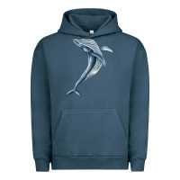 Pigment Midnight Navy humpback whale jumping Urban Hoodie - BarkalooDesign