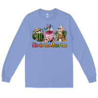 Colony Blue mexican día de los muertos coffee cups Long Sleeve Tee - FaDigitalArtStudio