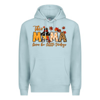 Blue Mist this mama loves her little turkeys Premium Hoodie - MaliasSmallBusiness